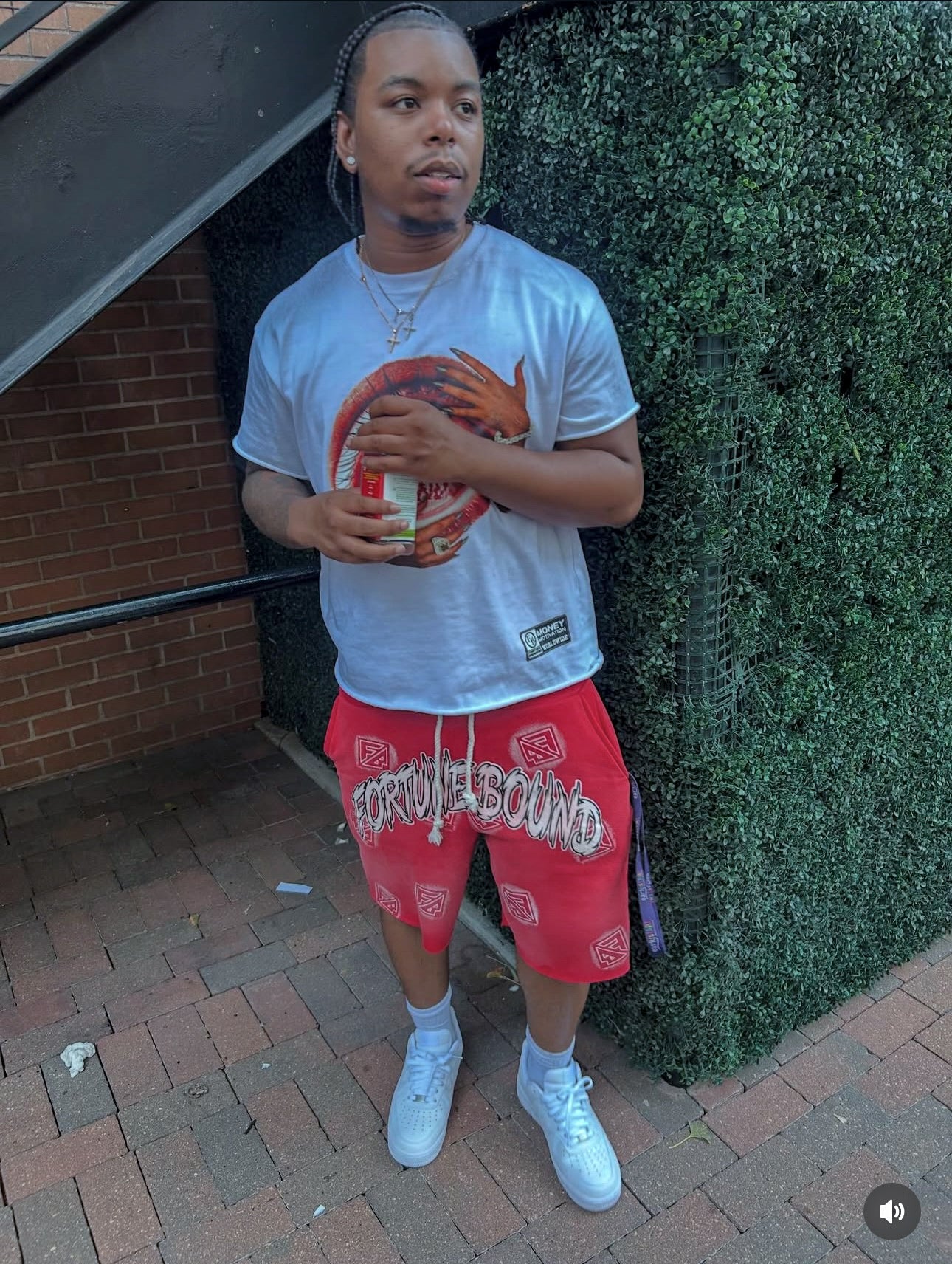 “Bound To Be Rich” Cotton Shorts